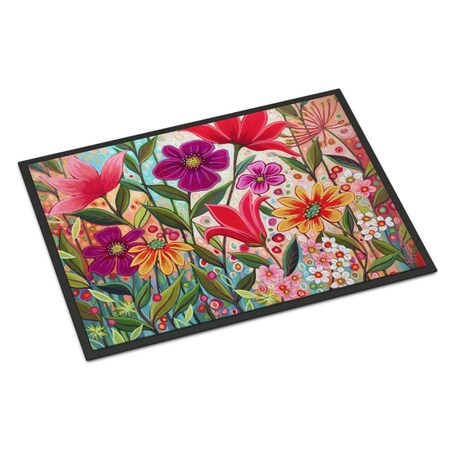 Carolines Treasures 24 x 36 in. Fanciful Flowers Indoor or Outdoor Mat PPD3015JMAT